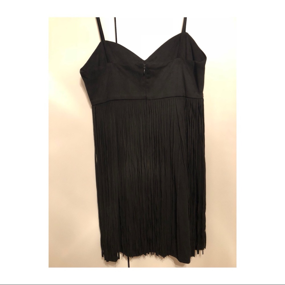Black Suede fringe dress